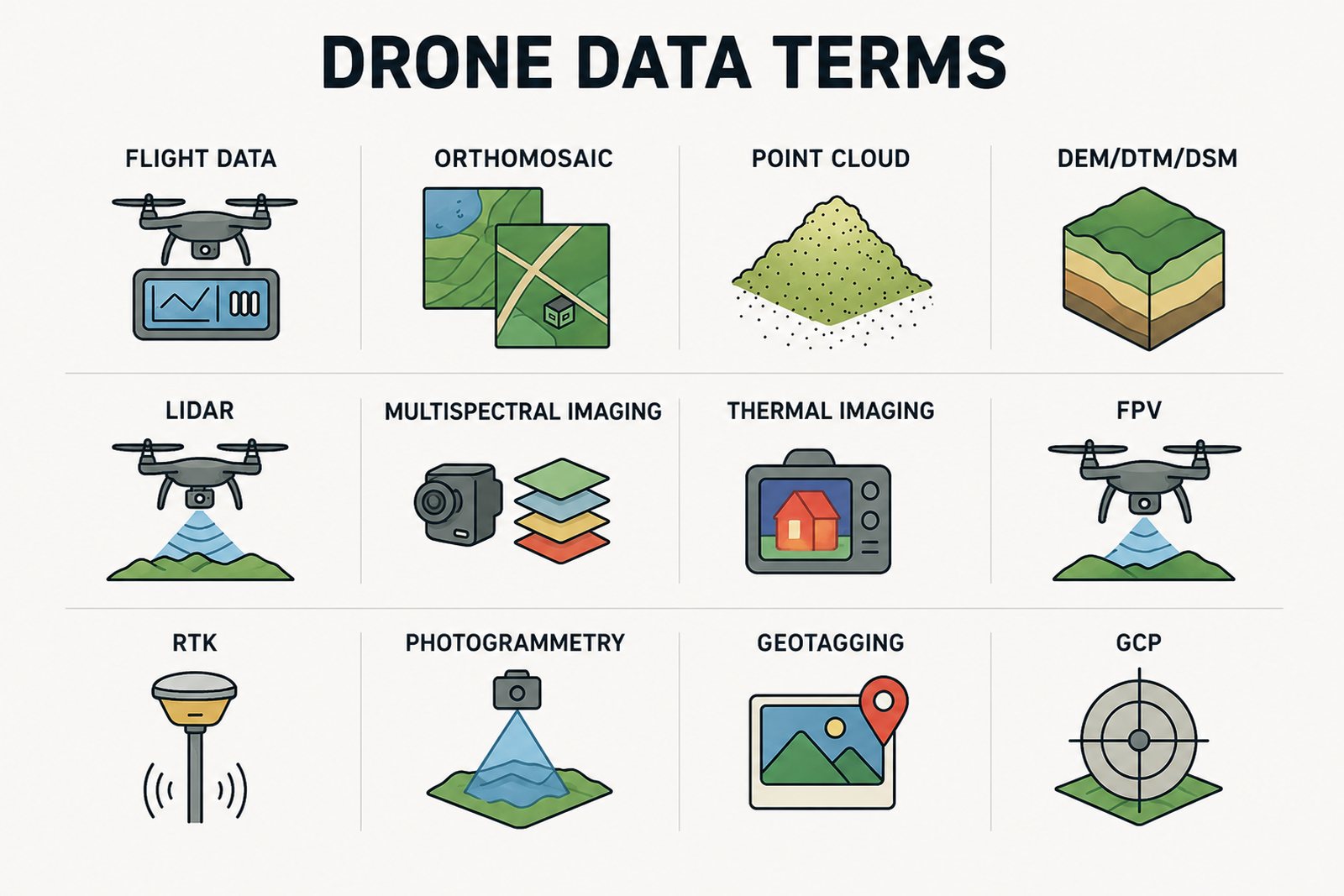 Những thuật ngữ về dữ liệu UAV bạn nên biết