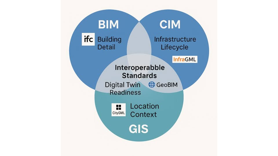 Mô hình dữ liệu tương tác: sự đồng nhất  BIM - GIS - CIM